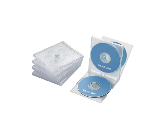 【マラソン限定★ポイント2倍】【お取り寄せ】エレコム Blu-ray DVDケース CDケース 4枚収納 クリア CCD-JSCNQ5CR CD DVD用プラスチックケース メディアケース 記録メディア メモリーカード 家電