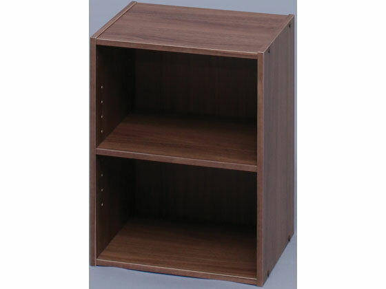 【レビュー投稿で100円OFFクーポン】【お取り寄せ】アイリスオーヤマ モジュールボックス可動棚 ウォールナット MDB-2K 収納家具 インテリア 収納