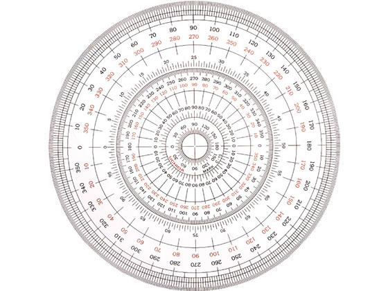 ウチダ 全円分度器 12cm型 1-822-0000 分度器 コンパス 分度器 教材 学童用品