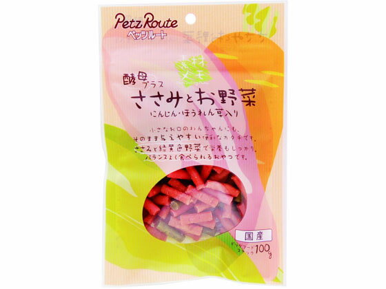 【お取り寄せ】ペッツルート ささみとお野菜 100g おやつ おやつ 犬 ペット ドッグ