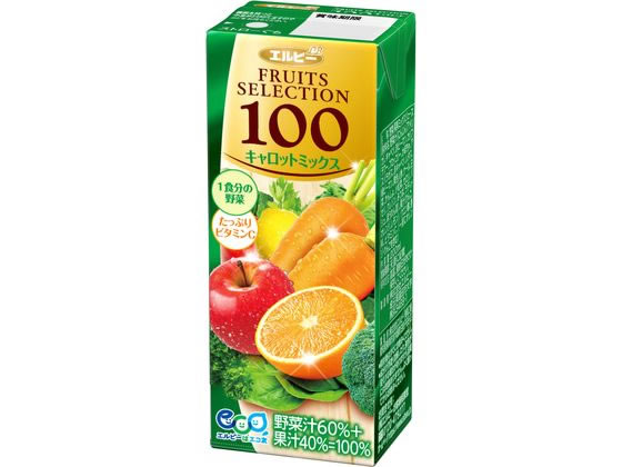 エルビー FRUITS SELECTION キャロットミックス100 200ml 24558 野菜ジュース 果汁飲料 缶飲料 ボトル飲料