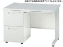 【メーカー直送】イノウエ 片袖机 2段左袖 W1000 ナチュラル×ホワイト GSD-W107-2L【代引不可】【組立・設置・送料無料】 スチールデスク ワゴン