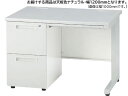 【メーカー直送】イノウエ 片袖机 2段左袖 W1200 ナチュラル×ホワイト GSD-W127-2L【代引不可】【お客様組立】 スチールデスク ワゴン