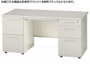 【マラソン限定クーポン★11日9:59迄ポイント2倍】【メーカー直送】イノウエ 両袖机 2段3段 W1400 ナチュラル×ブラック GSD-B147【代引不可】【お客様組立】両袖机 スチールデスク ワゴン オフィスデスク 事務机 オフィス家具