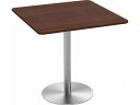 【店内全品ポイント2倍★16日9:59迄】 【メーカー直送】Y2K カフェテーブル 75cm角 ステンレス丸脚 ダークブラウン CTTR-75S【代引不可】【お...