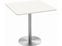 【店内全品ポイント2倍★16日9:59迄】 【メーカー直送】Y2K カフェテーブル 75cm角 ステンレス丸脚 ホワイト CTTR-75S-WH【代引不可】【お...