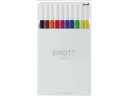 【レビュー投稿で100円OFFクーポン】三菱鉛筆 EMOTT(エモット) 10色セット NO.1 PEMSY10C.NO1 多色セット サインペン 水性ペン 水...