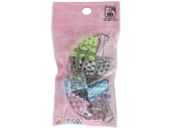 【レビュー投稿で100円OFFクーポン】【お取り寄せ】ミツヤ デコドキュ Wクリップ 中 ハート 8個×5 DD-KH-M ダブルクリップ 留める 文具 事務