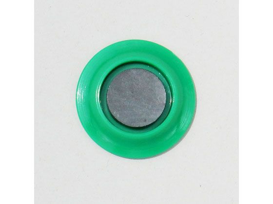 【レビュー投稿で100円OFFクーポン】【お取り寄せ】ミツヤ カラーマグネット 丸型 #40 緑 10個 MR-40-GR カラーマグネット ボタンタイプ マグネット 掲示物留め 吊下げ POP 掲示