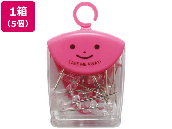 【お取り寄せ】ミツヤ ボンゴピン ロング透明 15本×5 TM-4-T ピン フック 掲示物留め 吊下げ POP 掲示