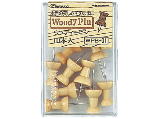 【お取り寄せ】ミツヤ ウッディーピンボンゴ 10mm 10本×20 WPB-01 ピン フック 吊下げ POP 掲示用品