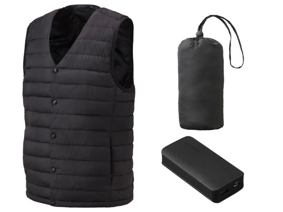 【ブラックフライデー限定★27日9:59迄店内ポイント2倍】【お取り寄せ】アイリスオーヤマ メンズヒートベストセット XL ブラック GT21622-BKXL ...