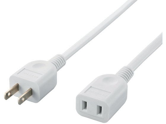 【ブラックフライデー限定★27日9:59迄店内ポイント2倍】【お取り寄せ】エレコム 電源延長ケーブル 2ピ..