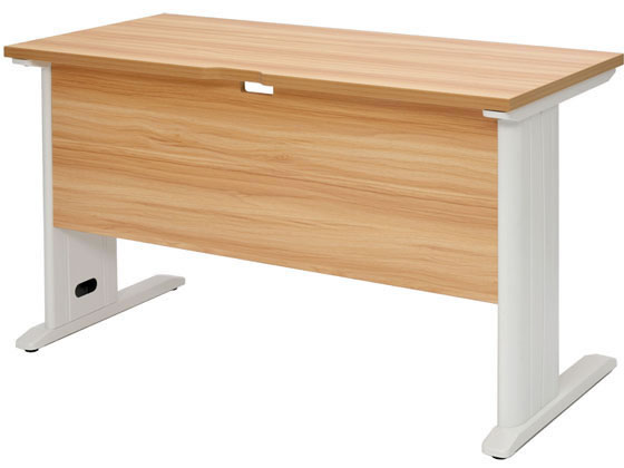 【マラソン限定クーポン★11日9:59迄ポイント2倍】【メーカー直送】アール・エフ・ヤマカワ スチール脚デスク W1200 ナチュラル ホワイト脚【代引不可】【お客様組立】平机 木製デスク ワゴン オフィスデスク 事務机 オフィス家具