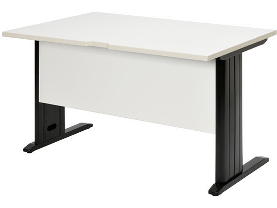 【レビュー投稿で100円OFFクーポン】【メーカー直送】アール・エフ・ヤマカワ スチール脚デスク W1200×D700 ホワイト ブラック脚【代引不可】【お客様組立】平机 木製デスク ワゴン オフィスデスク 事務机 オフィス家具 [2]