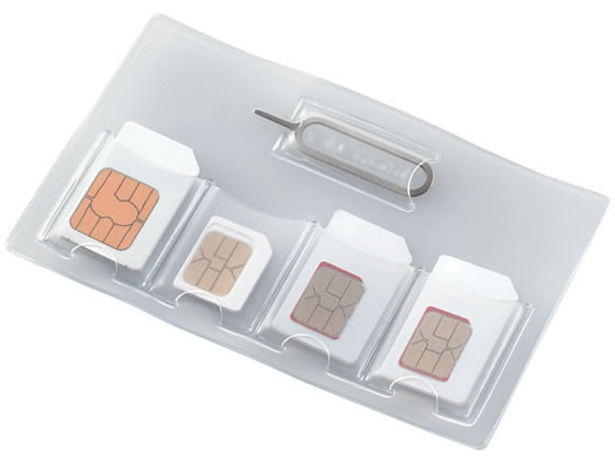 【お取り寄せ】エレコム SIMカードケース 4枚収納 CMC-SIMC01CR CD DVD用プラスチ...