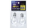【マラソン限定★2000円クーポン&ポイント2倍】【お取り寄せ】朝日電器 ミニクリプトン球 60Wクリア2個入り GKP-H54H-2P(C) クリプトン電球 ...