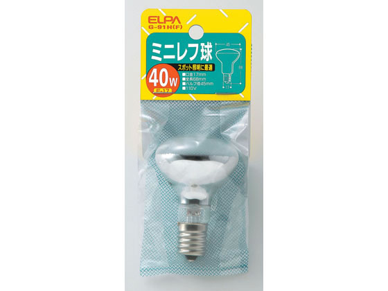 楽天ココデカウ【お取り寄せ】朝日電器 ミニレフ球 40W E17フロスト G-91H ミニレフランプ E17口金 ハイビーム 電球