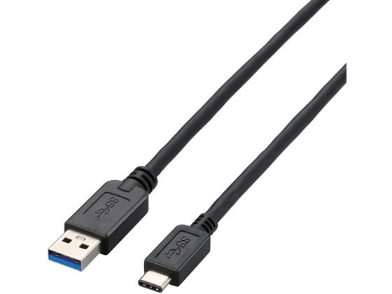 楽天ココデカウ【お取り寄せ】エレコム USB3.1ケーブル A-TypeC 2m USB3-AC20BK USBケーブル 配線