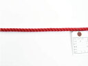 【お取り寄せ】紺屋商事 カラーエステルロープ 赤 8mm 10m〈切売〉 60011601(4)