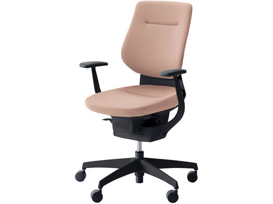 【レビュー投稿で100円OFFクーポン】【メーカー直送】コクヨ イング クッション・バーチカル ブラックシェル 樹脂脚 アッシュピンクW【代引不可】【組立・設置・送料無料】肘付き 固定肘タイプ 布張りチェア オフィスチェア オフィス家具