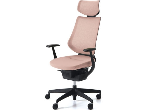 【メーカー直送】コクヨ イング メッシュ・ヘッドレスト ブラックシェル 樹脂脚 アッシュピンクW【代引不可】【組立・設置・送料無料】 肘付き　固定肘タイプ メッシュチェア オフィスチェア オフィス家具
