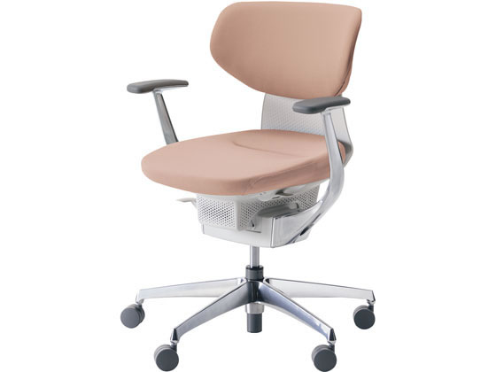 【レビュー投稿で100円OFFクーポン】【メーカー直送】コクヨ イング クッション・ラテラル ホワイトシェル アルミ脚 アッシュピンクV【代引不可】【組立・設置・送料無料】肘付き 固定肘タイプ 布張りチェア オフィスチェア オフィス家具