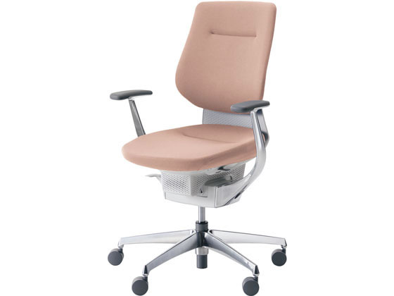 【レビュー投稿で100円OFFクーポン】【メーカー直送】コクヨ イング クッション・バーチカル ホワイトシェル アルミ脚 アッシュピンクV【代引不可】【組立・設置・送料無料】肘付き 固定肘タイプ 布張りチェア オフィスチェア オフィス家具