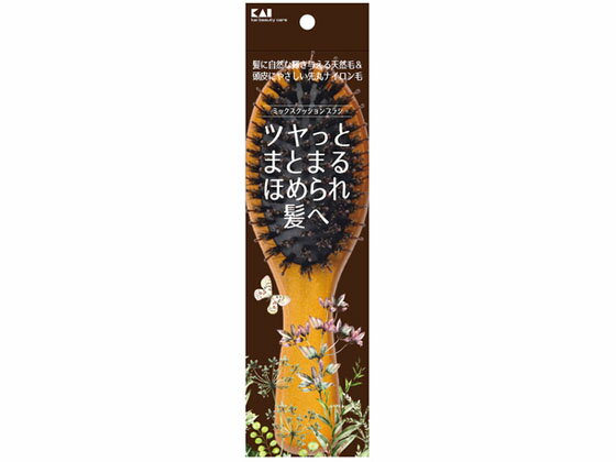 【レビュー投稿で100円OFFクーポン】【お取り寄せ】貝印 ミックス クッション ブラシ ヘア小物 ヘア ヘ..