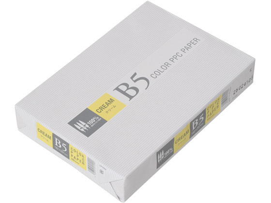 【スーパーSALE限定2,000円クーポン＆11日9:59迄ポイント2倍】 APPJ カラーコピー用紙 クリーム B5 500..