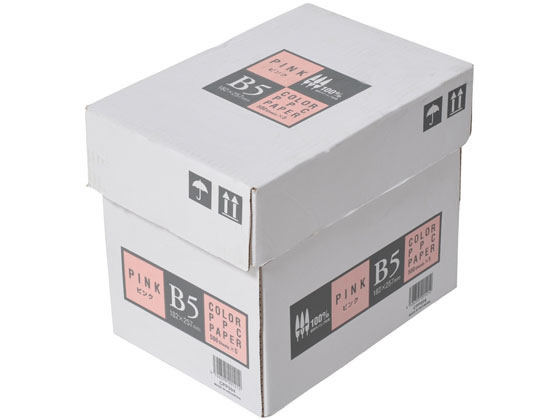 APPJ カラーコピー用紙 ピンク B5 500枚 5冊 CPP004 まとめ買い 業務用 箱売り 箱買い ケース買い B5 ピンク系 桃 カラーコピー用紙