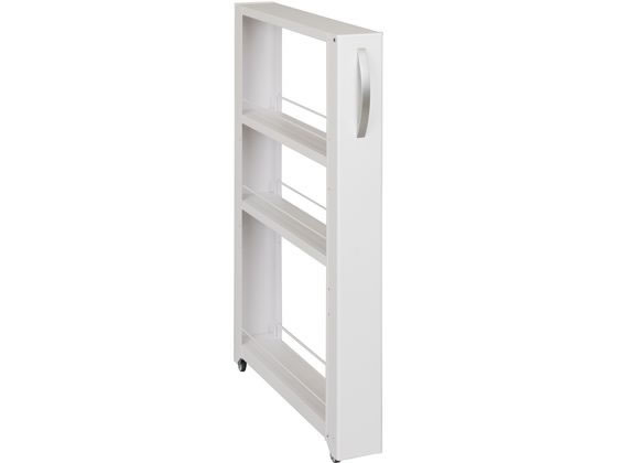 【レビュー投稿で100円OFFクーポン】【メーカー直送】田窪工業所 トールワゴン ロータイプ 幅10cm ホワ..