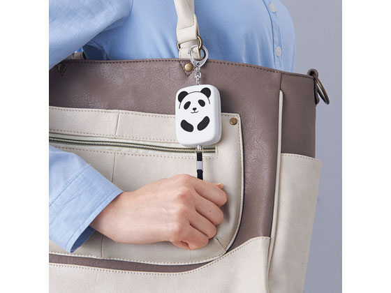 【スーパーSALE★クーポン＆11日9:59迄ポイント2倍】 【お取り寄せ】リヒトラブ SMART FIT PuniLabo 防犯ブザー パンダ A7718-6 防犯アラーム ブザー 防犯対策 防犯