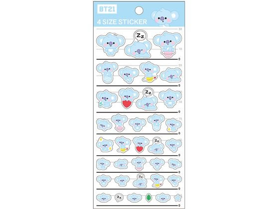 カミオジャパン BT21 4サイズステッカー KOYA 728519 デコレーションシール