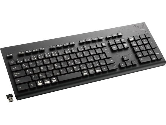 【レビュー投稿で100円OFFクーポン】【お取り寄せ】キーボード 無線 2.4GHz ワイヤレス 洗える TK-WS02DMKBK キーボード マウス 入力機器 パソコン 家電