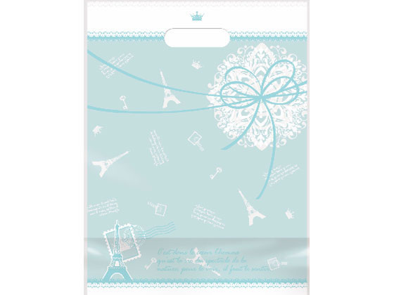 樂天商城 - 【マラソン限定★ポイント2倍】【お取り寄せ】タカ印 デコラパック パリ 240×310＋120mm ブルー 20枚 ポリ手提袋 手提袋 ラッピング 包装