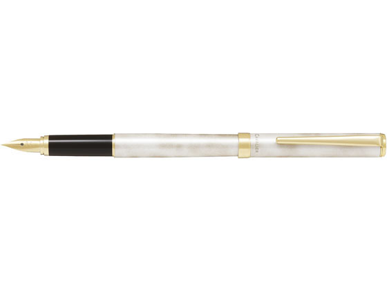 【お取り寄せ】パイロット 万年筆 カヴァリエ ゴールド&ホワイト 硬めの細字 万年筆 筆ペン デスクペン