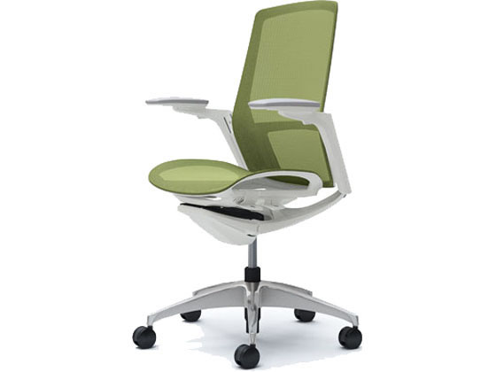 【店内全品ポイント2倍★28日9:59迄】【メーカー直送】オカムラ フィノラ ハイバック 座メッシュ アジャスト肘 グリーン C785BW【代引不可】【組立・設置・送料無料】 肘付き 可動肘タイプ メッシュチェア オフィスチェア