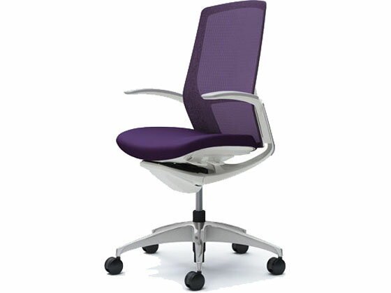 【マラソン限定★ポイント2倍】【メーカー直送】オカムラ フィノラ ハイバック 座クッション デザイン肘 パープル C747BW【代引不可】【組立・設置・送料無料】肘付き 固定肘タイプ メッシュチェア オフィスチェア オフィス家具