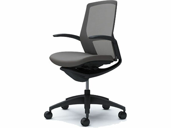 【マラソン限定★ポイント2倍】【メーカー直送】オカムラ フィノラ ミドルバック 座クッション デザイン肘 Mグレー C743MR【代引不可】【組立・設置・送料無料】肘付き 固定肘タイプ メッシュチェア オフィスチェア オフィス家具