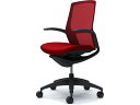 【スーパーDEAL ポイント10%バック】 【メーカー直送】オカムラ フィノラ ミドルバック 座クッション デザイン肘 レッド C743MR【代引不可】【組立・...
