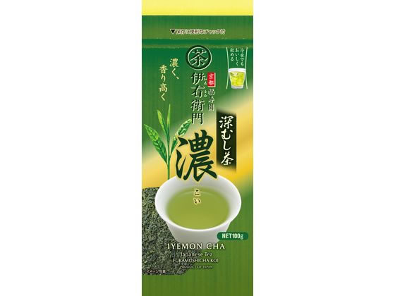 【商品説明】香り高く旨味があるかぶせ茶と、濃く後味がすっきりとした煎茶をブレンドしました。豊かな香りとまろやかな味わいをお楽しみください。【仕様】●内容量：100g【備考】※メーカーの都合により、パッケージ・仕様等は予告なく変更になる場合がございます。【検索用キーワード】宇治の露製茶　宇治の露　うじのつゆせいちゃ　うじのつゆ　ウジノツユセイチャ　ウジノツユ　福寿園　ふくじゅえん　フクジュエン　伊右衛門深むし茶濃　伊右衛門　いえもん　深むし茶　濃　100g　100グラム　茶葉　ちゃば　おちゃっぱ　お茶　深蒸し茶　深むし　緑茶　水出し　みずだし　冷水　京都　福寿園　RPUP_03　R83164コク深い！渋みの少ない深むし茶【濃】