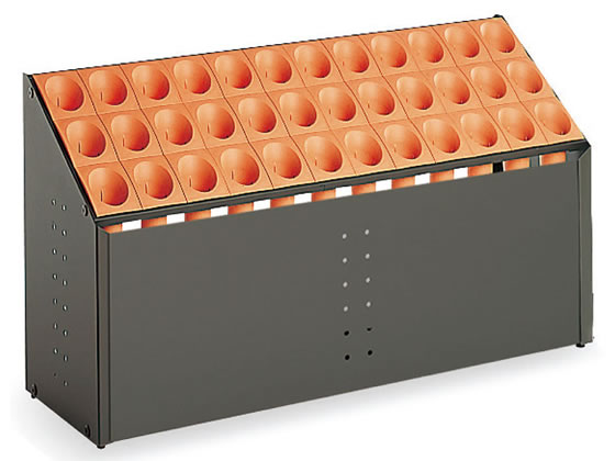 【楽天スーパーSALE限定★ポイント2倍＆2,000円クーポン】送料無料 【お取り寄せ】テラモト オブリークアーバンC 傘立て オレンジ 36本収納 長傘用 傘立て エントランス インフォメーション オフィス家具