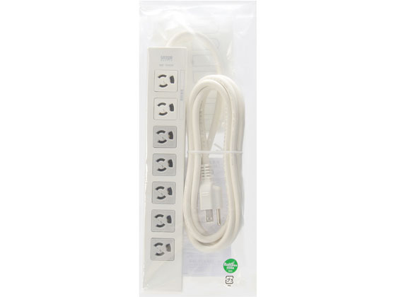 ~2 Holes - 【マラソン限定★2,000円クーポン＆ポイント2倍】【お取り寄せ】サンワサプライ 電源タップ(7個口・3P・3m) TAP-F37-3KR コード付き電源タップ3ピン 電源タップ OAタップ 配線パーツ 家電