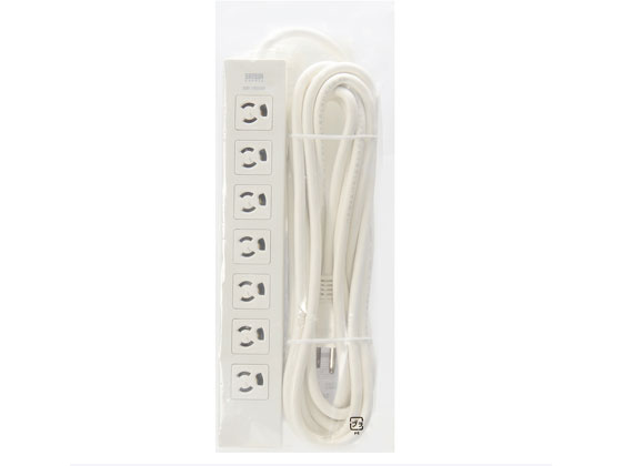 ~2 Holes - 【マラソン限定★ポイント2倍】【お取り寄せ】サンワサプライ 電源タップ(7個口・3P・5m) TAP-F37-5 コード付き電源タップ3ピン 電源タップ OAタップ 配線パーツ 家電