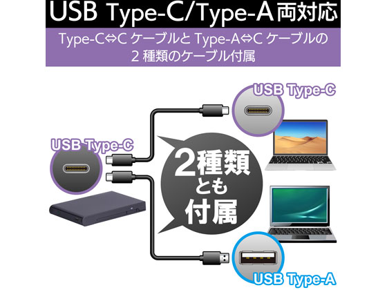 エレコム/USB3.2Gen2Type-C2.5インチHDD・SSDケース/LGB-PBSUC