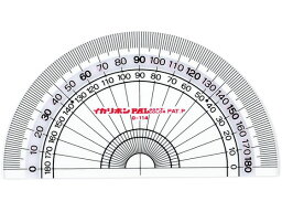 【お取り寄せ】西敬 パルカラー定規 12cm分度器 PP-12 分度器 コンパス 分度器 教材 学童用品