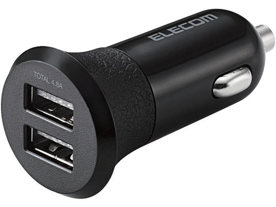 【マラソン限定★ポイント2倍】 【お取り寄せ】エレコム 車載充電器 4.8A 2ポート MPA-CCU10BK スマートフォン関連品 スマホ タブレット関連品