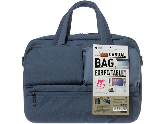 【レビュー投稿で100円OFFクーポン】【お取り寄せ】サンワサプライ カジュアルPCバッグ 13.3型ワイド対応 ネイビー PCバッグ キャリングバッグ PC パソコン 家電