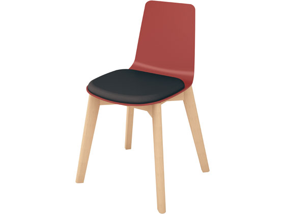 乐天商城 - 【レビュー投稿で100円OFFクーポン】【メーカー直送】コクヨ ミケット 木脚 座パッド付 座PVCブラック【代引不可】【組立・設置・送料無料】固定脚 カフェ ラウンジチェア ミーティングチェア オフィス家具